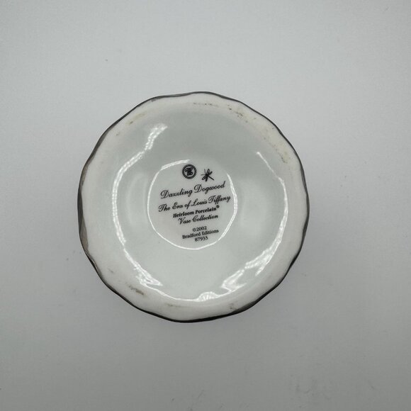 VTG Louis Tiffany Bradford Exchange Glittering Dragonflies Porcelain Vase Pink - Picture 6 of 9